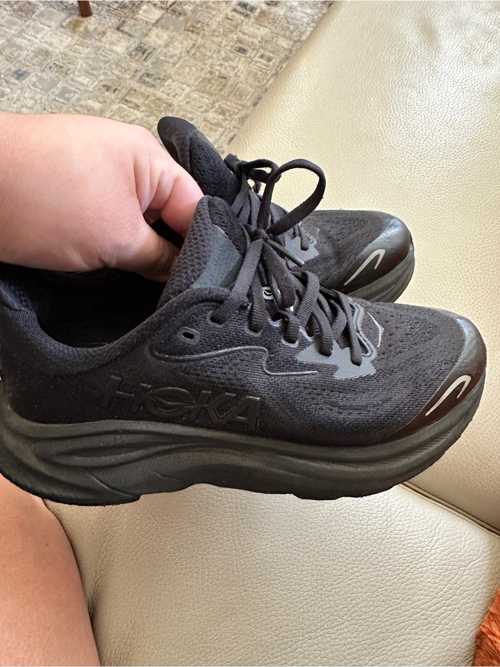 Hoka Women's Black Athletic Running Sneakers